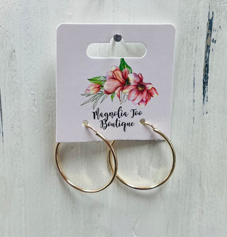 14K Gold Filled 30mm Simple Hoop Earrings