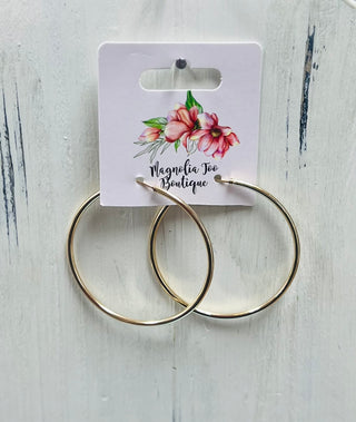14K Gold Filled 50mm Simple Hoop Earring