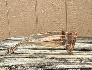 DIFF EYEWEAR AURA VINTAGE ROSE CRYSTAL + BROWN