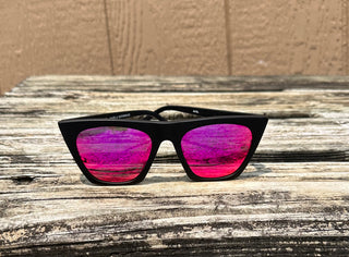 DIFF EYEWEAR AVRIL - MATTE BLACK + SUNSET MIRROR