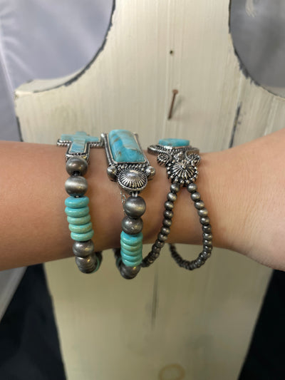3 Piece Turquoise Bracelet Set