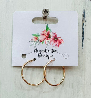 14KT Gold Filled 25mm Simple Hoop Earring