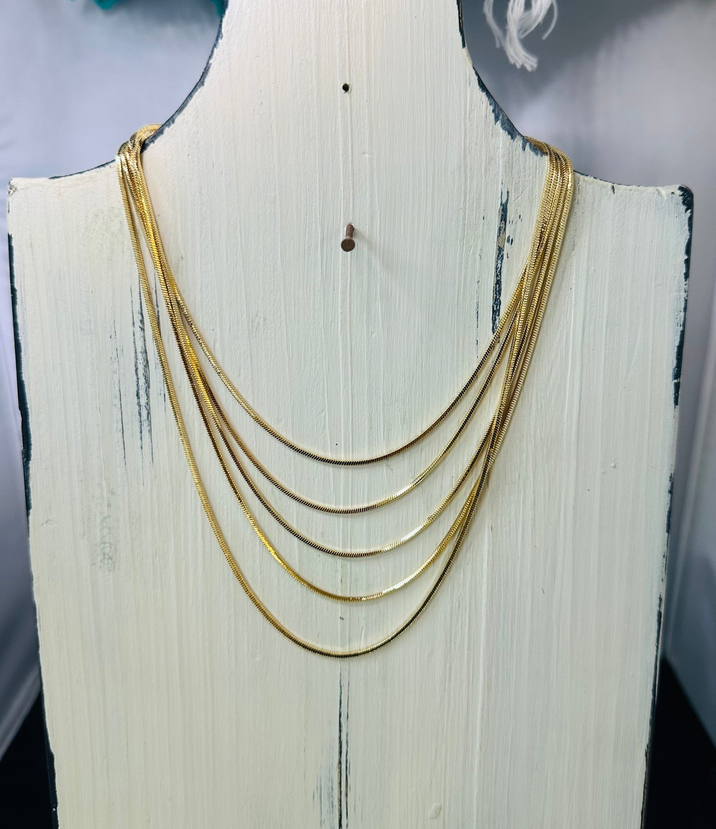 5 Layered Gold Chain Necklace