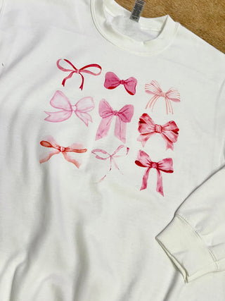 Pink Bow Crewneck Sweatshirt