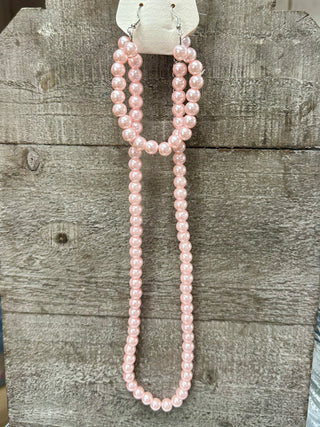 Sophia's Corner Faux Pearl Necklace/Bracelet Set