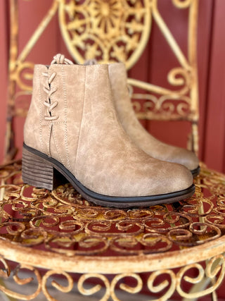 Gossip Bootie in Taupe Final Sale