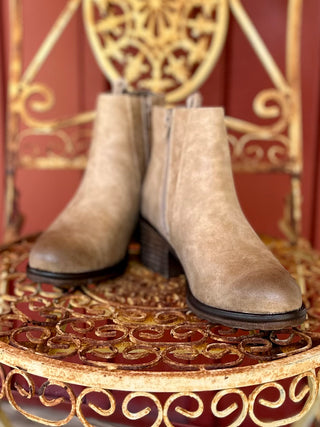 Gossip Bootie in Taupe Final Sale