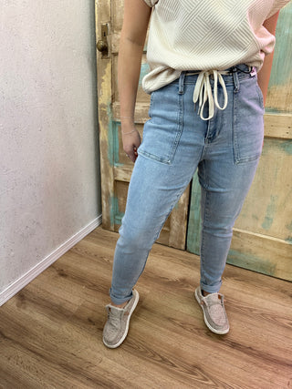 JUDY BLUE HIGH WAIST VINTAGE DOUBLE CUFF JOGGER