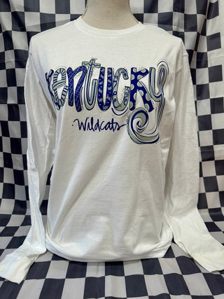 Charismatic Kentucky Long Sleeve Tee on White