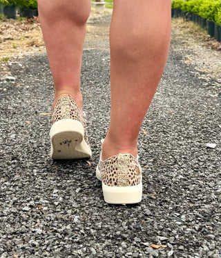 "Beachside" Slip On Canvas Sneaker in Pixie Cheetah by Blowfish Malibu Final Sale