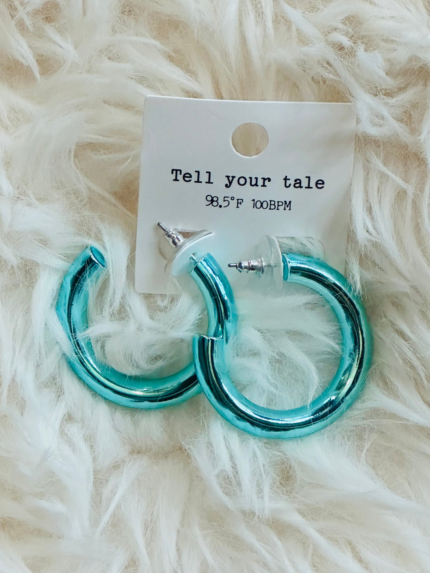 Metallic Hoop Earrings (3 Colors)