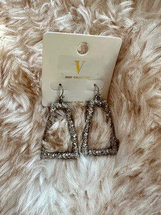 Textured Open Geometric Earrings (2 colors)
