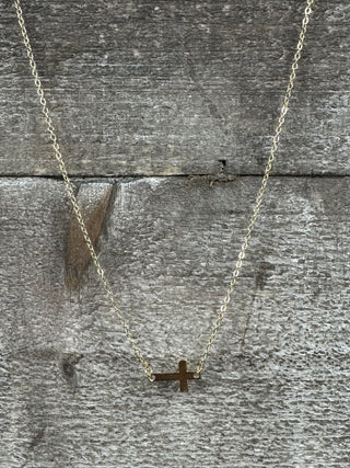 Simple Cross Necklace (2 Colors)