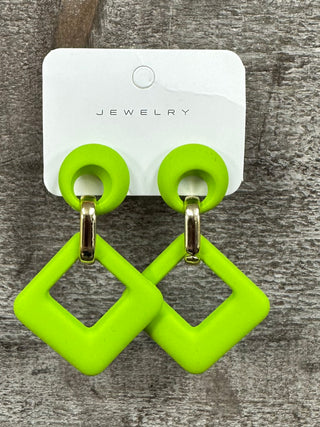 Acrylic Geometric Drop Earring (4 Colors)