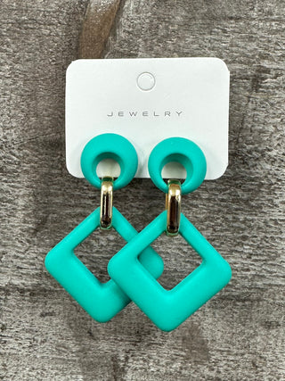 Acrylic Geometric Drop Earring (4 Colors)