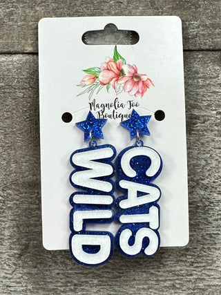 Star Wildcats Drop Earrings
