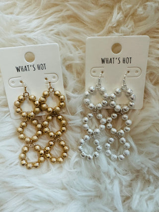 Beaded Triple Drop Earrings (2 Colors)