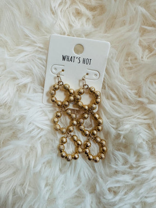 Beaded Triple Drop Earrings (2 Colors)