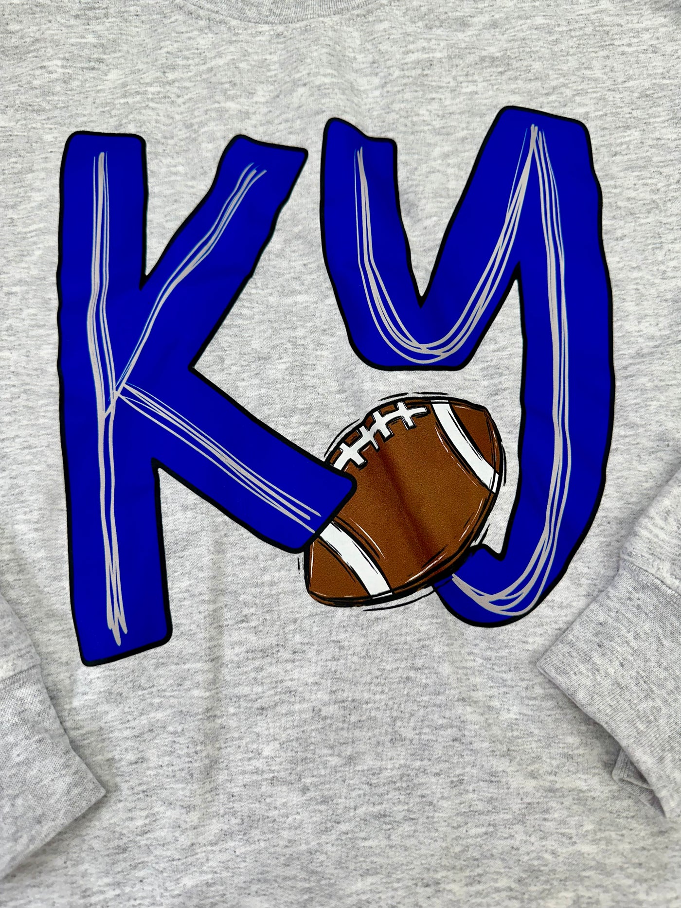 Kentucky Football on Gray Crewneck