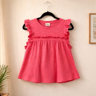SC Ruffle Detail Solid Knit Top FINAL SALE