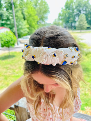 BRIANNA CANNON'S WHITE UNIVERSITY OF KENTUCKY LOGO HEADBAND