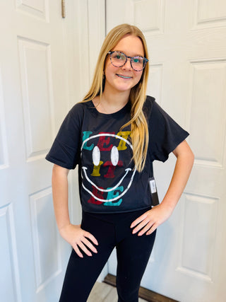 SC Let it Be Crop Tee