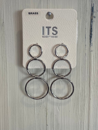 Triple Circle Drop Earrings (2 colors)
