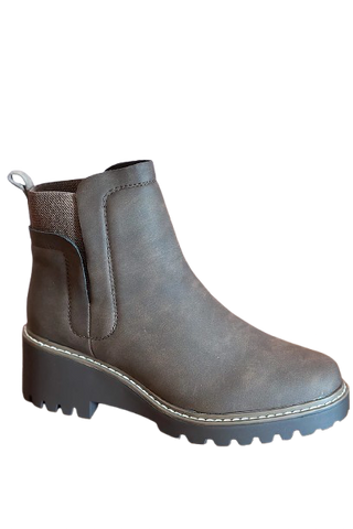 Brown Round Toe Chelsea Ankle Boot Final Sale