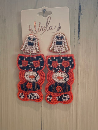 BOO! Seed Beaded Earrings Final Sale