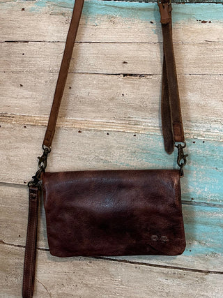 Bed Stu "Cadence" Crossbody/Wristlet in Teak Rustic