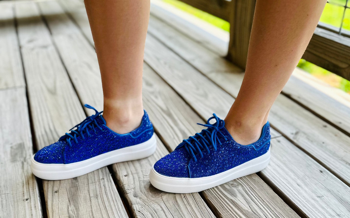 Corkys "Bedazzle" Sneakers in Royal Blue