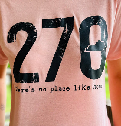 "270 There's No Place Like Home" Tee in Heather Peach