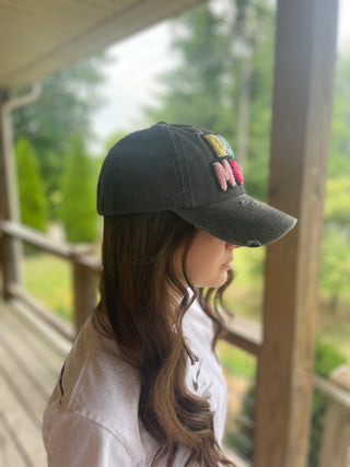 Black DOG MOM Baseball Cap