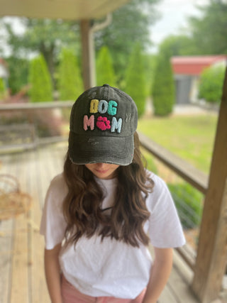 Black DOG MOM Baseball Cap