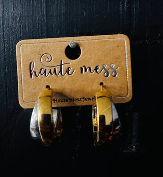 Tarnish Resistant Hoop Earrings with Mixed Metals