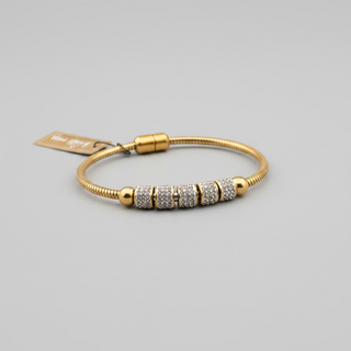Tarnish Resistant Magnetic Closure Gold Bracelet