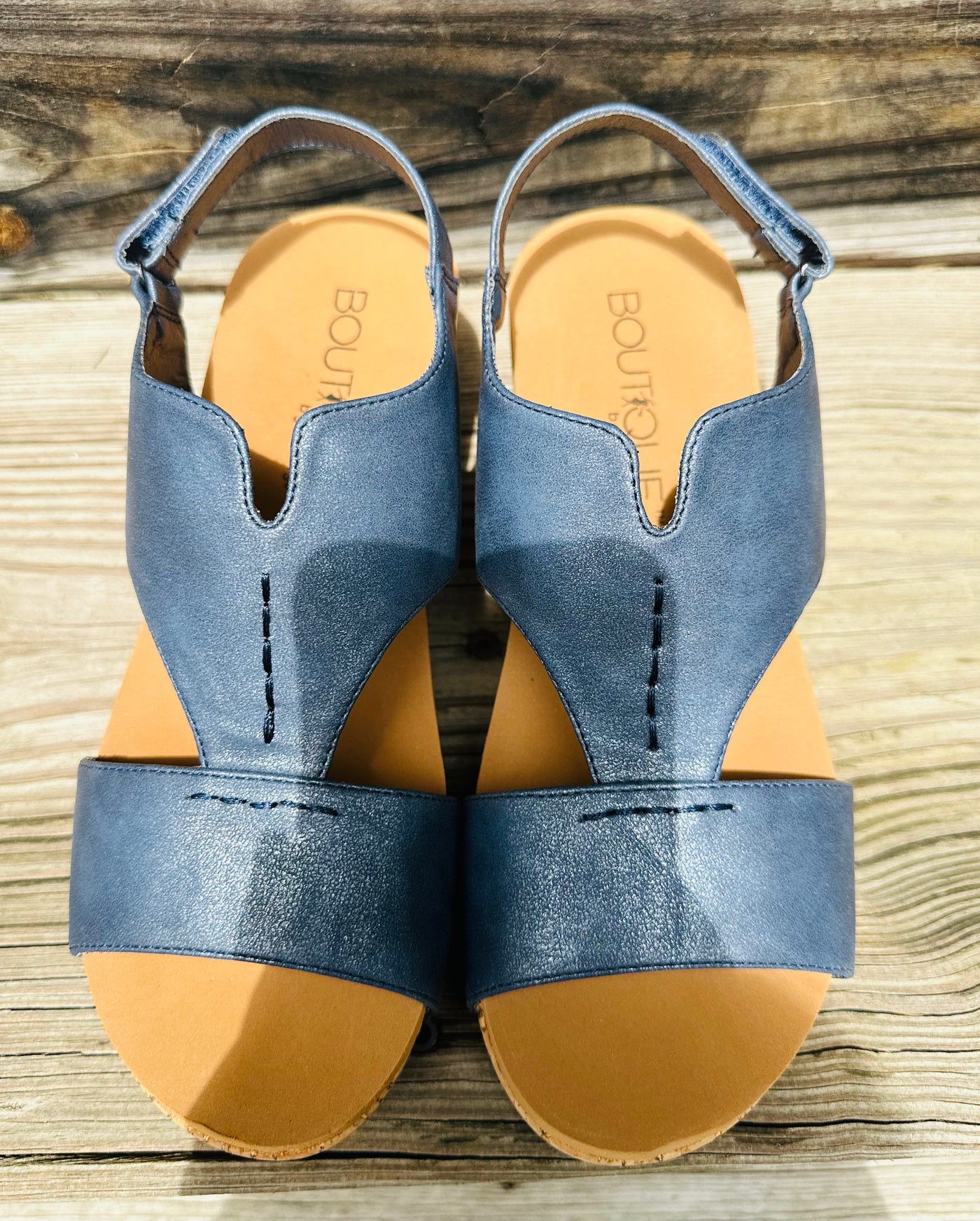 "Refreshing" Wedge in Navy by Corky's