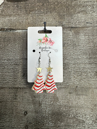 Lil Debbie Christmas Tree Drop Earrings