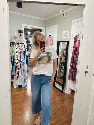 Watercolor Duck Tee on White