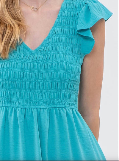 Flutter Sleeve Midi Dress (3 Colors)