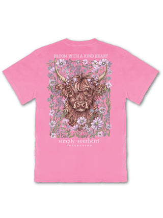 Simply Southern "Bloom With a Kind Heart" Tee on Blushberry