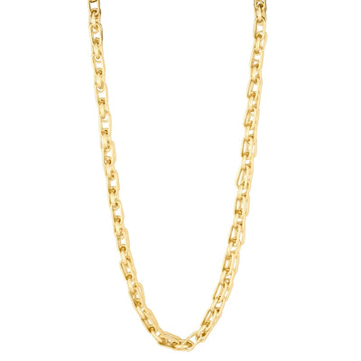 Matte Gold Flat Chain Necklace Set