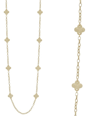 Clover on Chain Necklace Set (2 Colors)