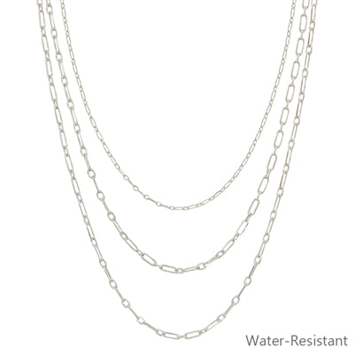 Layered Set of 3 Water Resistant Necklace Set (2 Colors)