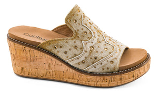 Corkys "Neon Moon" in Tan Washed Denim Rhinestone