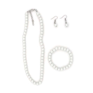 Sophia's Corner Faux Pearl Necklace Bracelet and Earring Set
