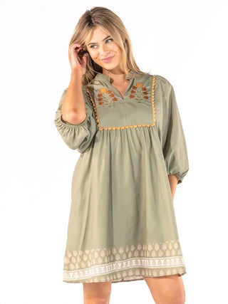 Simply Southern Green Maeve Scallop Dress