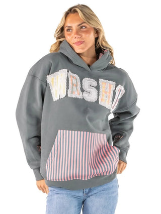 Simply Southern WRSHP Charm Appliqué Hoodie