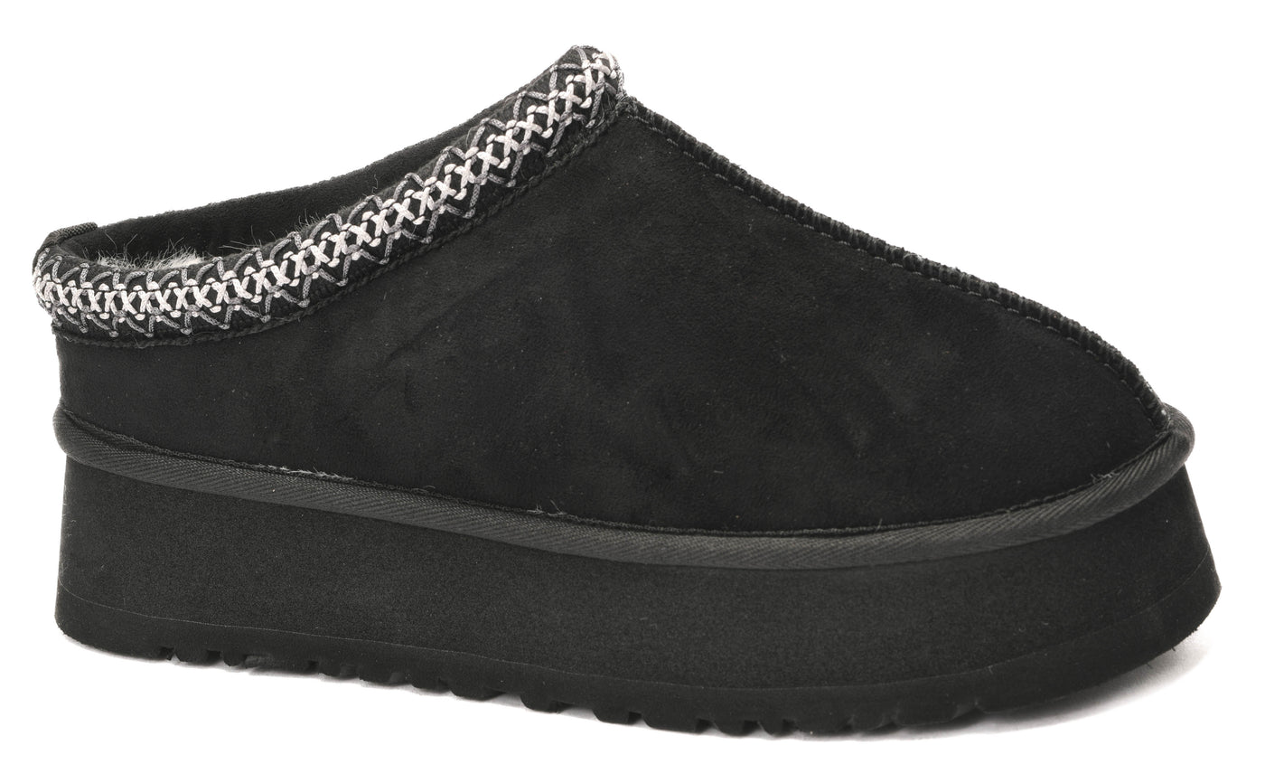 Corkys "Pillow Talk" Black Faux Suede Slip-Ons