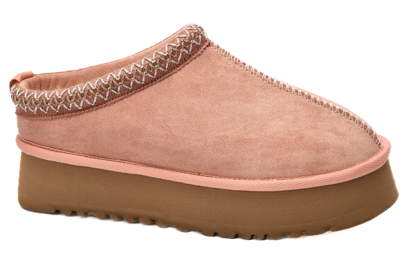 Corkys "Pillow Talk" Blush Faux Suede Slip-Ons